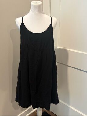 Black Spaghetti Strap Swing Dress
